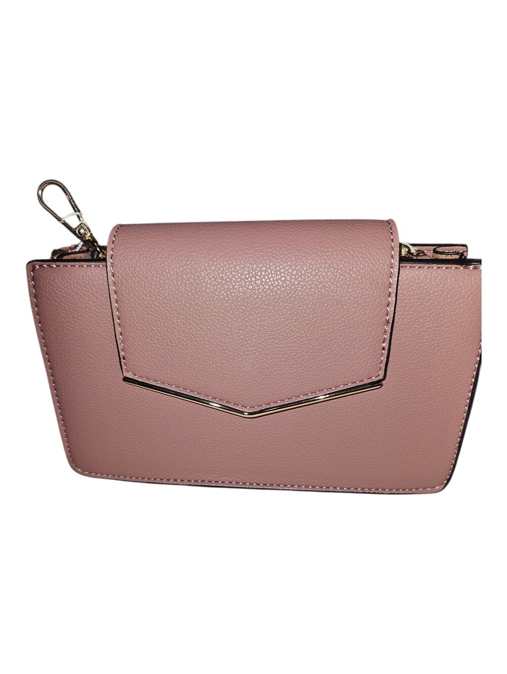 Isabelle 3 Pc Vegan Leather Crossbody Set Pink Micro Bag Wallet Strap NWT